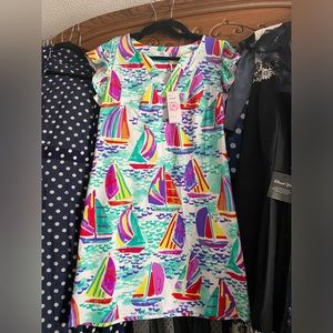 Aryeh Sailboat Shift Dress.  Bright and colorful, perfect for summer! NWT